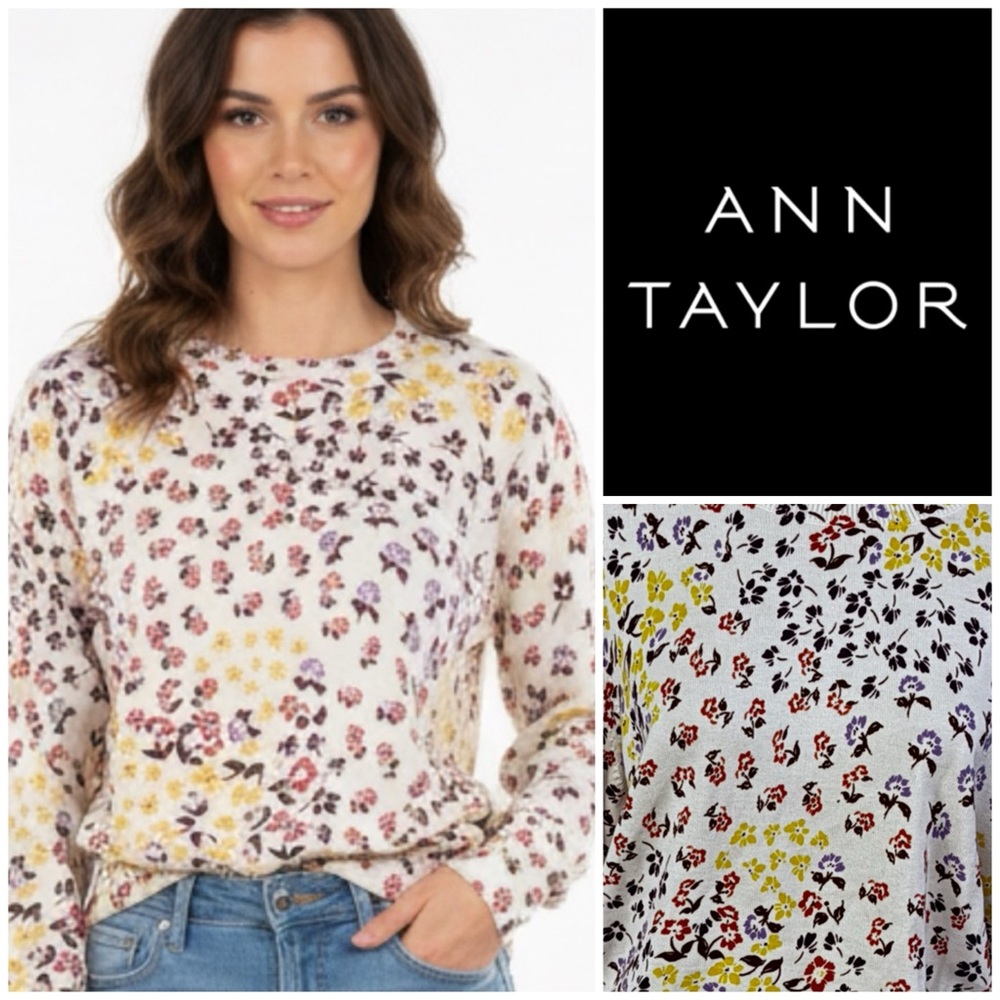 NWT!! Ditsy Floral Ann Taylor Lightweight Sweater